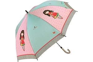 Gorjuss - Santoro | Paraguas largo Automático infantil | Every summer | Verde clarito y rosa