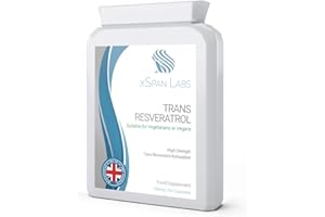 XSPAN LABS Trans-Resveratrol 150mg 90 Capsules - high strength, broad spectrum, highly bioavailable, natural trans resveratrol formula