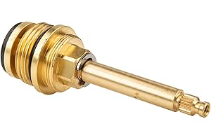 tecuro Ventiloberteil für Unterputz-Absperrventile 3/4 Zoll mit Innengewinde M 4 und Zahnkranz, Messing blank