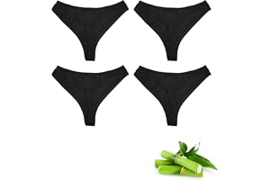Basic Treasure 4-pack bambukalsonger dam, gjorda av mjuk bambu, svart string, inga etiketter