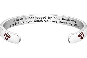 FOTAP Ruby red Slippers Gift A Heart is Not Judged by How Much You are Loved Keychain