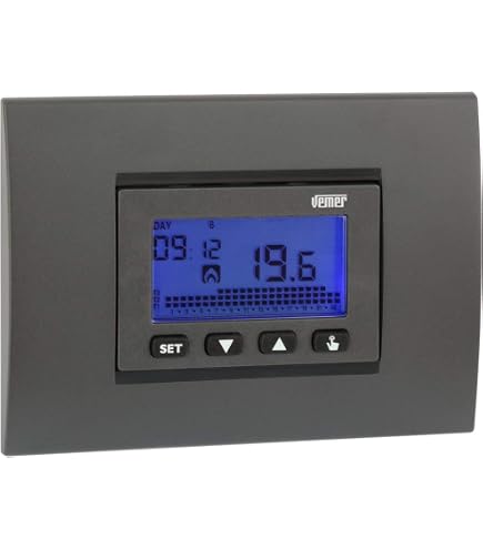 Cronotermostato Touch Screen ETTROIT ET4301 - Da Incasso, Bianco, 230V, Programmabile Settimanale
