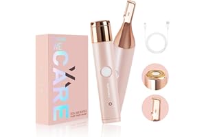 ‎SUPRENT SUPRENT Gesichtshaarentferner Für Frauen-2 in 1 USB-C Elektrisch Damenrasierer, IPX7 Wasserdicht Schmerzfreies Augenbrauen Rasier Frauen Für Körper Gesichtshaare Lippen Kinn