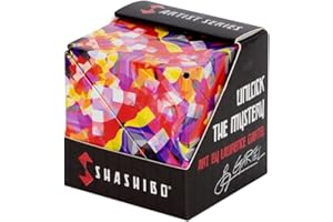 SHASHIBO Cube Transformable – Cube Antistress breveté et primé avec 36 aimants rares sur Le thème de la Terre – Peut Prendre Plus de 70 Formes (Confetti)