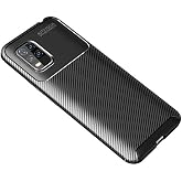 Elfia Xiaomi Mi 10 Lite ile Uyumlu Kılıf Silikon Karbon İnce Esnek Lens Korumalı Tarz Mat Parmak İzi Bırakmayan Kapak Negro S