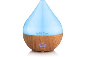 The Body Source Dyfuzor Zapachowy Olejków Eterycznych, Ultradźwiękowa Lampa LED Zapachowa z 7 kolorami, Elektryczny Nawilżacz Powietrza, Timer, Aromaterapia Do Domu, Biura, Spa, Pokoju Dziecięcego, 165 ml