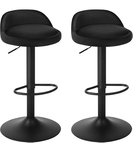 Set di 2 sgabelli da bar con rotazione a 360°, altezza