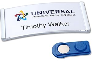 BADGEPOINT 20 badge portanome polar® 30 “metal“ magnetici, compresi fogli da stampare