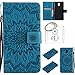 Produktbild für Galaxy J5 2017 (EU-Modell) Hülle,Geprägte Muster Handy hülle / Tasche / Cover / Case für das Samsung Galaxy J5 2017 (EU-Modell) PU Leder Flip Cover Leder Hülle Kunstleder Folio Schutzhülle Wallet Tasche Etui Standfunktion Kredit Kartenfächer+Schlüsselanhänger (T) (1)