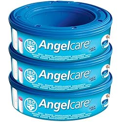 Angelcare Pack de 3 Recharges pour Poubelle à Couches Bleu