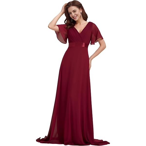 Abito Estivo Donna Ever-Pretty Con Scollo A V E Maniche A Volant, Gonna Trapezio, Stampa Floreale - Modello EG03084
