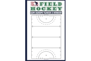 Field Hockey Playbook: Blank Field Diagrams for Drawing Up Plays with Half Graph/Half Lined Sheets to Write in | Hockey Coaching Books | Field Hockey Gifts for Coaches & Players