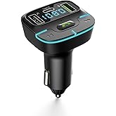 PDAteknoloj F9 Ara&ccedil; Fm Transmitter 5.3 Bluetooth Ara&ccedil; Kiti Usb Type-C Hızlı Şarj &Ccedil;ıkışlı &Ccedil;akmaklık Girişli (F9)