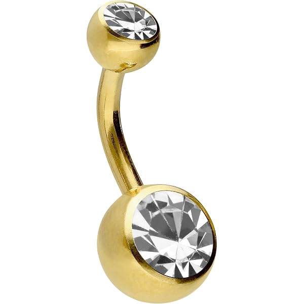 Fly Style Belly Button Piercing 316L Surgical Steel - Banana Navel