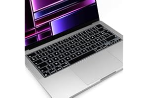 MASIBLOOM Couverture Clavier en Silicone pour 2021-2023 MacBook Air 15,3" 13,6" M2 Chip Pro 14" 16" A2442 A2779 A2485 A2780 M2 M1 Max/Pro Protecteur de Clavier EU Layout Accessoire (Langue française)