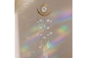 LUMOOM Solar Catcher Crystal Window, décoration de Pendentif en Cristal, décoration de fenêtre Suspendue, Cristal de Receveur du Soleil Arc-en-Ciel, à la Maison Gartendeko (Flammes)
