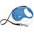Flexi New Classic Tape Blue Small 5m Retractable Dog Leash/Lead for dogs up to 15kgs/33lbs
