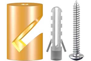 OASHISU 1 Stück Aluminiumlegierung Wand- und Deckenpins "V-Stil" Golden für Textilkabel Deckenbefestigung Affenschaukel Aufputz-Kabelhalter für Lampe DIY mit Schrauben und Dübeln