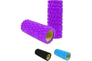 Calma Dragon Foam Roller, Rodillo Masaje Muscular, Rulo para Pilates, Yoga, Masajes de Espalda, Masajeador Miofascial, Mejora la Circulación sanguínea Fitness (34cm x 14cm diámetro) (Púrpura)