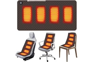 ZINUEEN Beheizbares Sitzkissen Stadion & Bürostuhl – Heizkissen Kabellos, 3 Heizstufen, USB-Heizdecke, Wärmedecke für Camping, Sofa & Outdoor (45x90 cm) (Kaffeebraun)