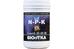BIOTKA Engrais NPK pour la croissance des plantes | Engrais universel pour les fruits de légumes Orchidées de palmier et plantes d'intérieur | Engrais pour l'hydroponie (500g) - NPK 20-20-20