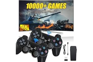 AVCXEC Retro HDMI Video Game Console with 2.4G Dual Wireless Controllers & 4k Game Stick, 64G 10000+ Retro Games, Plug and Play Video Game, 9 Classic Emulators for TV, TV 4K HDMI Output Gifts for Kids