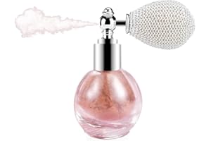 CkFyahp Glitter Spray, Body and Hair Spray Shimmer Sparkle Pearl Powder Silver Face Hairspray Cosmetic Highlighter Eyeshadow for Girls Women Festival Party Makeup Decoration (Charm Champagne)