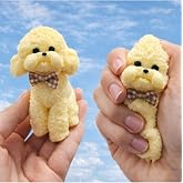LRS STORE Poodle Squishy Oyuncak, Jel Sukuşi Yumuşak K&ouml;pek, 10cm, Krem-A&ccedil;ık Kahve lrs653206985200