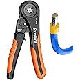 Preciva 0.08-10mm² Crimping Plier, AWG28-7 Self Adjustable Hexagonal Ferrule Crimping Tool, Ratchet Bootlace Ferrule Wire Crimping Plier, Hand Crimper Plier Wire Terminal Crimping Tool