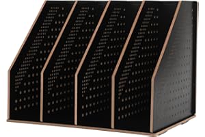 KEIVMLVT Holz-Schreibtisch-Organizer - Büro-Ablage, Ordnungssystem, Zeitschriftenhalter, Papier Organizer, Aktenablage - für Home Office