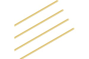 LAVMHAB Messingstab 2mm x 300mm, Messing Massiver Runde Stab für DIY Bastel (4 Stück)