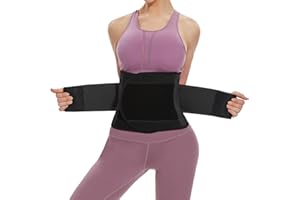 SIHOHAN Bauchweggürtel, Fitness Gürtel Verstellbarer, Taille Trimmer Gürtel Fitnessgürtel, Abnehmen Waisttrainer Taillenformer, Bauchgürtel für Herren und Damen(Schwarz/Rosa/Violett, S-XXL)
