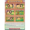TMS10E | TEACHINGNEST Lion and the Mouse Chart | English Moral Story | Laminated 33x48 cm (13x19 inch) | Wall Sticking [Wall Chart] teachingnest