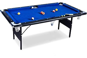 Buckshot Table de Billard - 6ft (193x109x81cm) Atlanta - Pliable - avec Accessoires - Vec Pieds pliants en métal - Vert