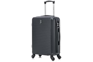CELIMS - Valise Cabine Voyage Approuvée par 100+ Compagnies Aériennes | Légère et Rigide | Valise Cabine 55x35x25 | Valise Enfant | Bagages Cabine | ABS à 4 roulettes | Noir