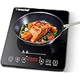 Piastra a Induzione Singolo AMZCHEF, piastra a induzione da 2000 W con design sottile, 10 livelli di potenza, 10 livelli di t