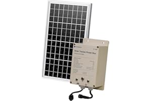 ECO-WORTHY Power Box für Solar Tracker System IP65 Wasserdicht: 10W monokristallines Solarpanel + 6AH 12V LiFePO4 Akku Batterie mit 3000+ Zyklen und BMS Schutz Plug and Play für Garten und Outdoor