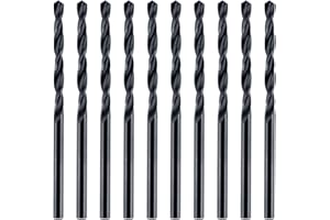 RENNIE TOOL COMPANY Box Of 10 x 3mm HSS Jobber Drill Bits - Black Roll Forged HSS-R for Carbon + Alloy Steel, Plastics & Wood. DIN338 (3mm x 61mm)