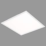 Briloner Leuchten Deckenleuchte-Panel, LED, Wohnzimmer-Lampe, Deckenlampe, Deckenstrahler, 38W, quadratisch, weiß, 59.5 cm