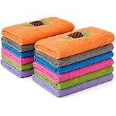 MERCURY TEXTIL - Pack of 6 or 12 Terry Kitchen Towels (12 Units) | 100% Cotton, Kitchen Towels 50 x 50 cm Absorbent, Soft and