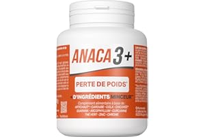 ANACA 3+ - Perte De Poids - Complément Alimentaire - Aide À Brûler Les Graisses(4) - Plantes, Curcumine & Minéraux - Programme Minceur 30 Jours - Fabriqué en France - 120 Gélules
