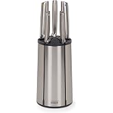 Joseph Joseph Elevate - Steel Knife Carousel 5 Piece Set, Rotary Stainless Steel Knife Block, Japanese Stainless Steel Knife