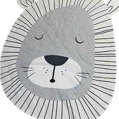 100% Cotton Round Baby Crawling Mat Sleeping Rug, Anti-slip Thick Game Mat portable toy organizer storage bags 90cm Large