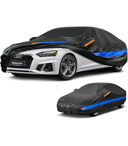 Outdoor Car Cover Compatible With Dodge Dart 2012-2016,All-Weather Snow And Windproof Outdoor With Zipper Full Car Cover(Black Green