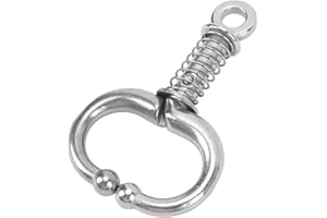 LUQEEG Livestock Nose Ring, Stainless Steel Bull Nose Clip Cow Nose Plier for Cattle Safety and Comfort Easily Fixed on Cattle Nose Without Drilling Holes, Livestock Nose Ring (S