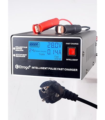 Oplader voor auto en motorfiets, 6 A, 12 V, ijzerfosfaat, lithium loodzuur, meerdere beschermingsvoorzieningen voor het opladen van de motoraccu, intelligent led-display, acculader, volautomatisch