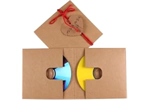 C.X.Y. 50 Porta Due CD Bustine Busta Custodia Regalo Per CD e DVD In Carta Kraft