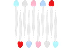 Qianyu 10 cepillos exfoliantes de silicona para labios para hombres y mujeres, doble cara, suave, aclarador de labios, cepillo exfoliante para labios suaves, brillantes y saludables para labios