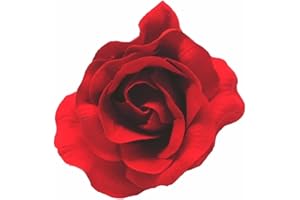 Deep Red Large Burlesque Carmen Flower Rose Flamenco Dancer Pin up Hair Clip Slide by DangerousFX