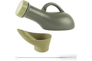 PAYFULLY Urinflaschen für Männer Frauen, 1000ML Urinal Pinkelflasche mit Deckel und Bürsten, Auslaufsicheres Unisex Urinflasche für Unterwegs Auto Camping Notfall